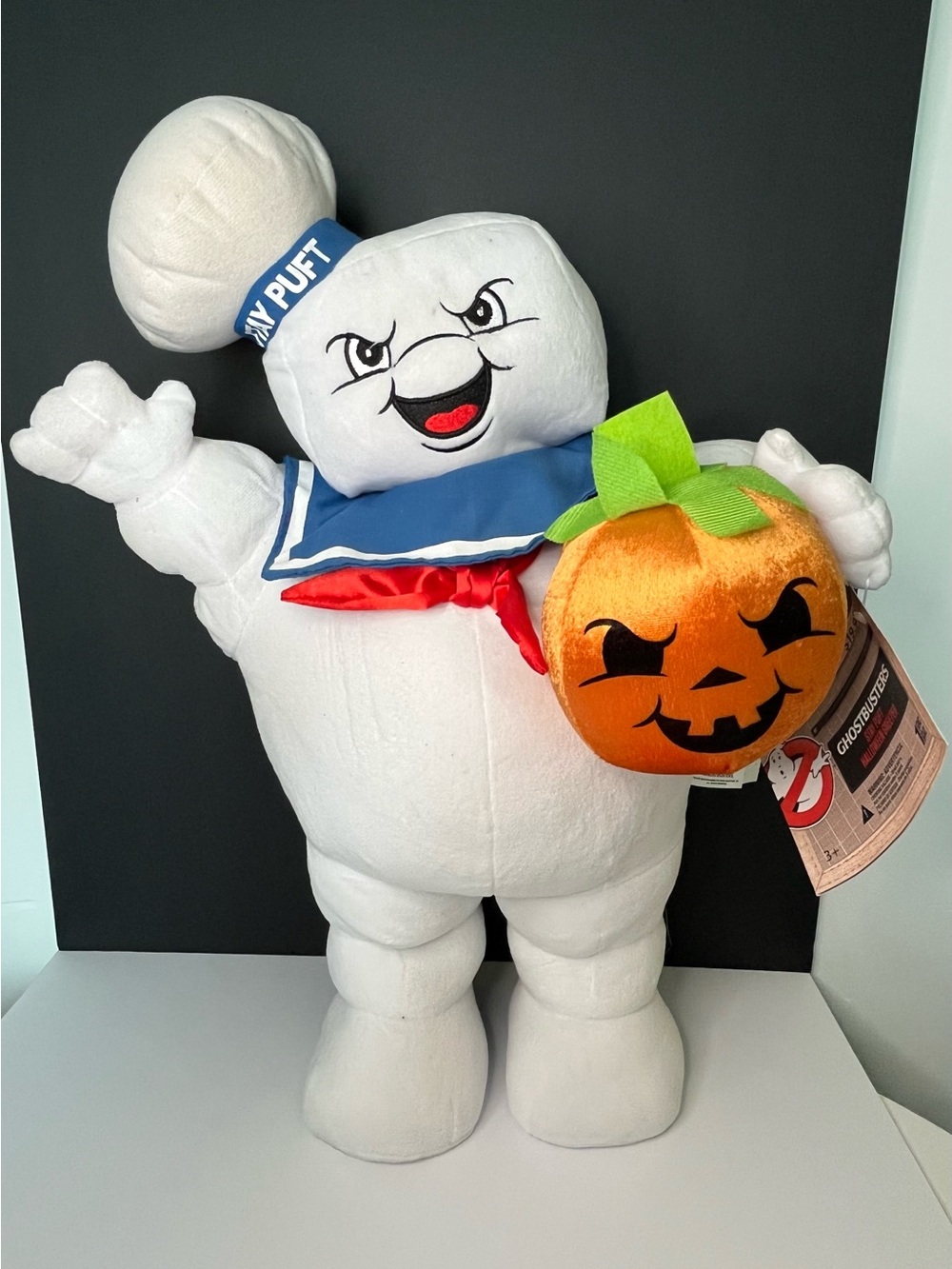 Stay Puft Marshmallow Man Plush with Pumpkin